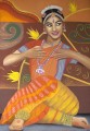 Indická tanečnice, křída 100x70cm, 2008